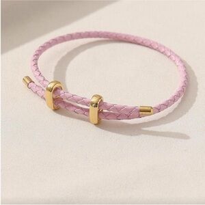 New! Pink Leather Bracelet NWOT